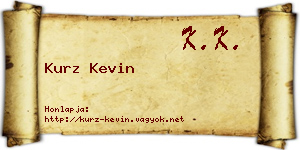 Kurz Kevin névjegykártya